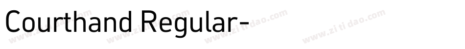 Courthand Regular字体转换